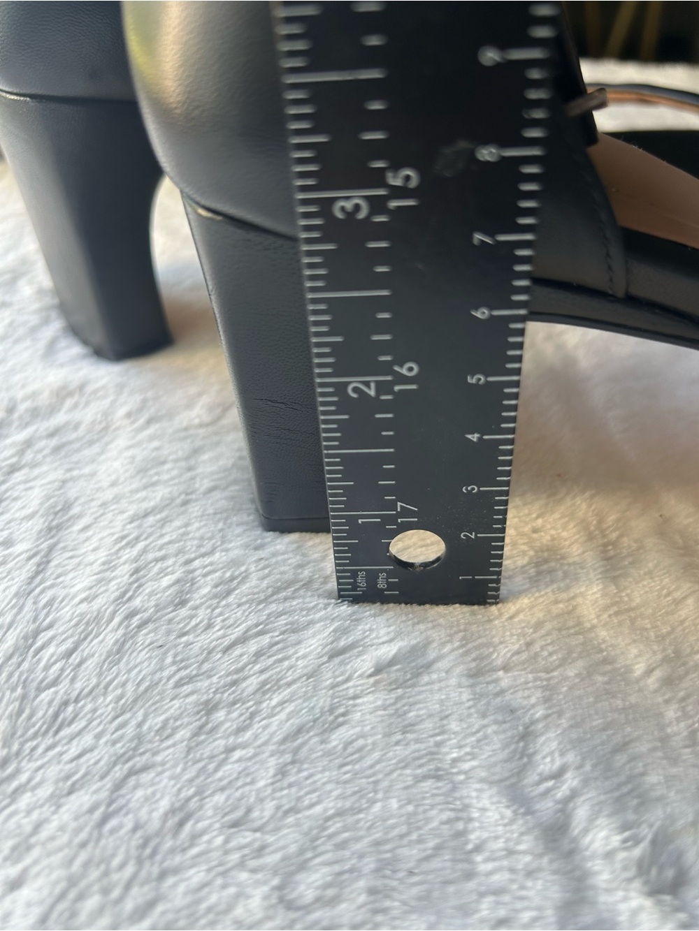 Naturalizer Black Ankle-Strap Block Heel Sandals - Picture 6 of 7